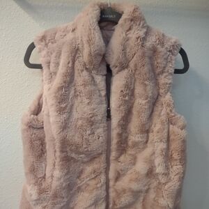 Nicole Miller, faux fur reversible vest, small